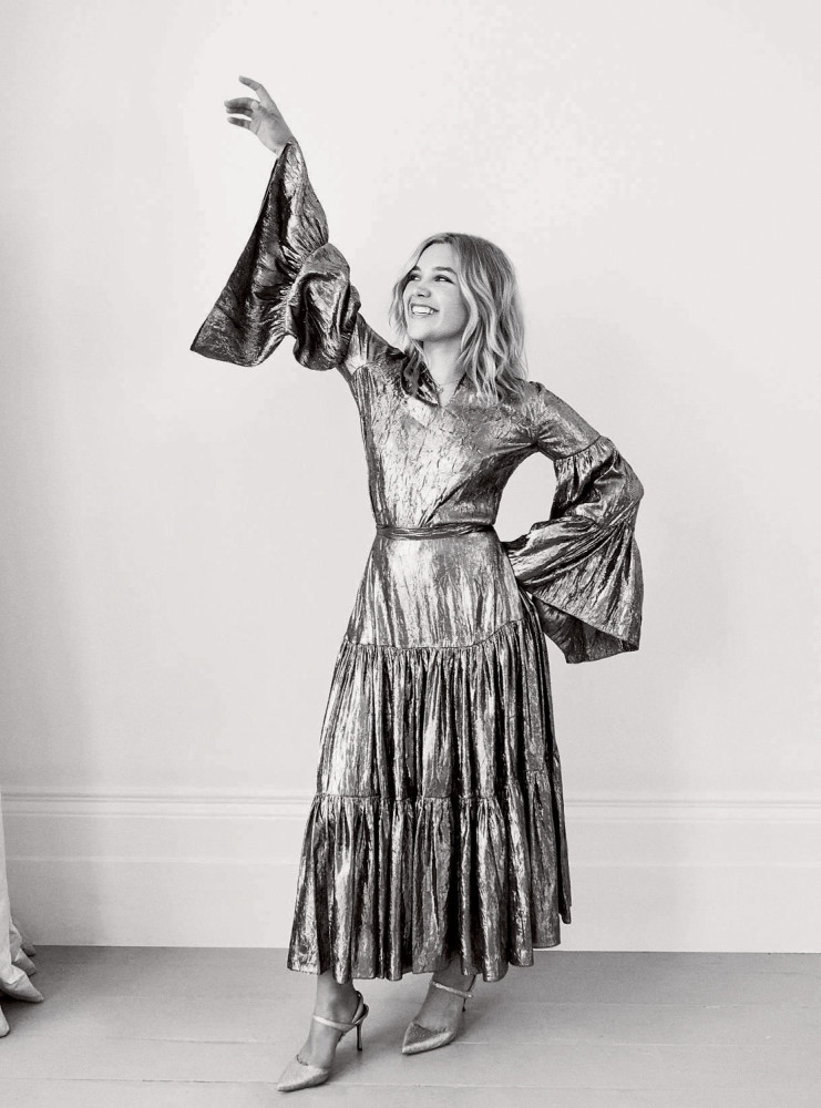 Florence Pugh — Harper's Bazaar UK, December 2018, hair by Gareth Bromell