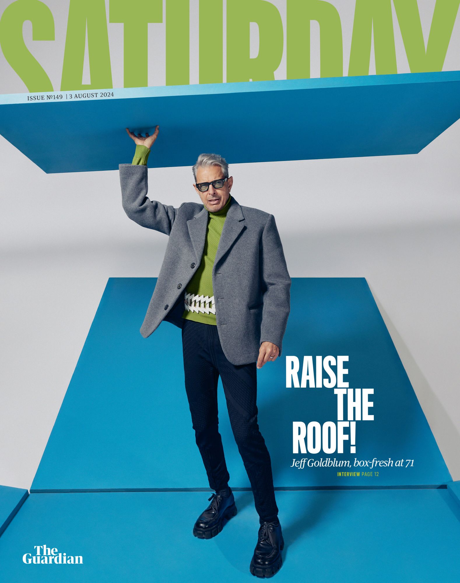 Jeff Goldblum — The Guardian Saturday, August 2024, hair by Gareth Bromell