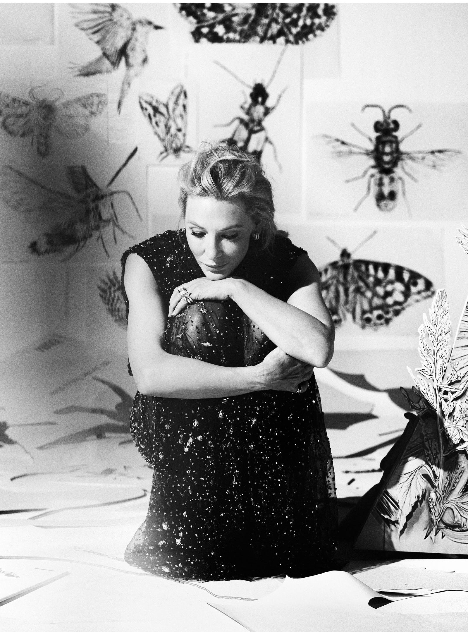 Cate Blanchett · Es Devlin — Harper's Bazaar UK, November 2022, hair by Gareth Bromell