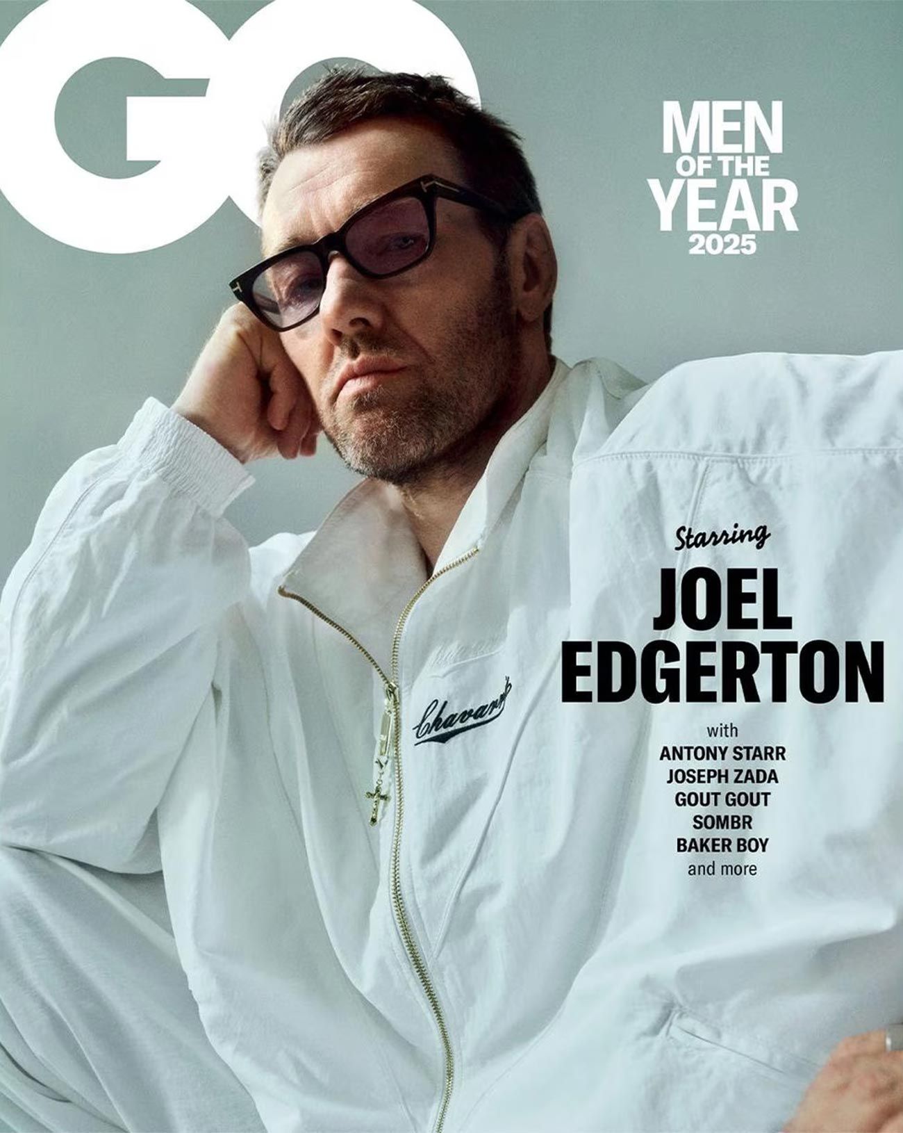 Joel Edgerton — GQ, hair by Gareth Bromell