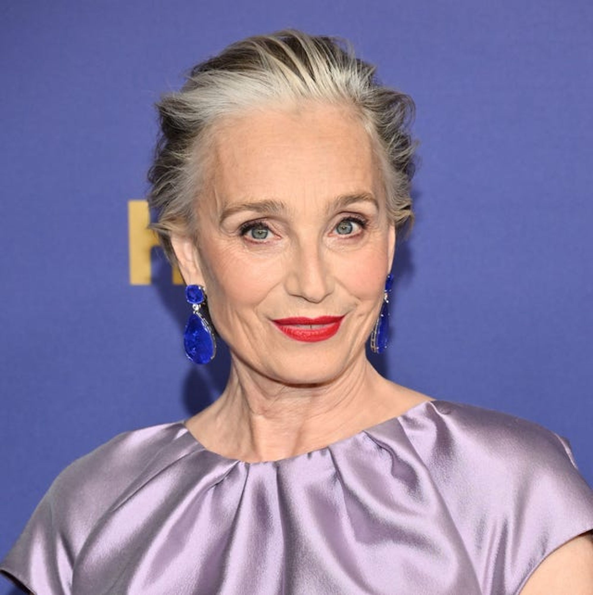 Kristin Scott Thomas — Red Carpet · Emmys, hair by Gareth Bromell