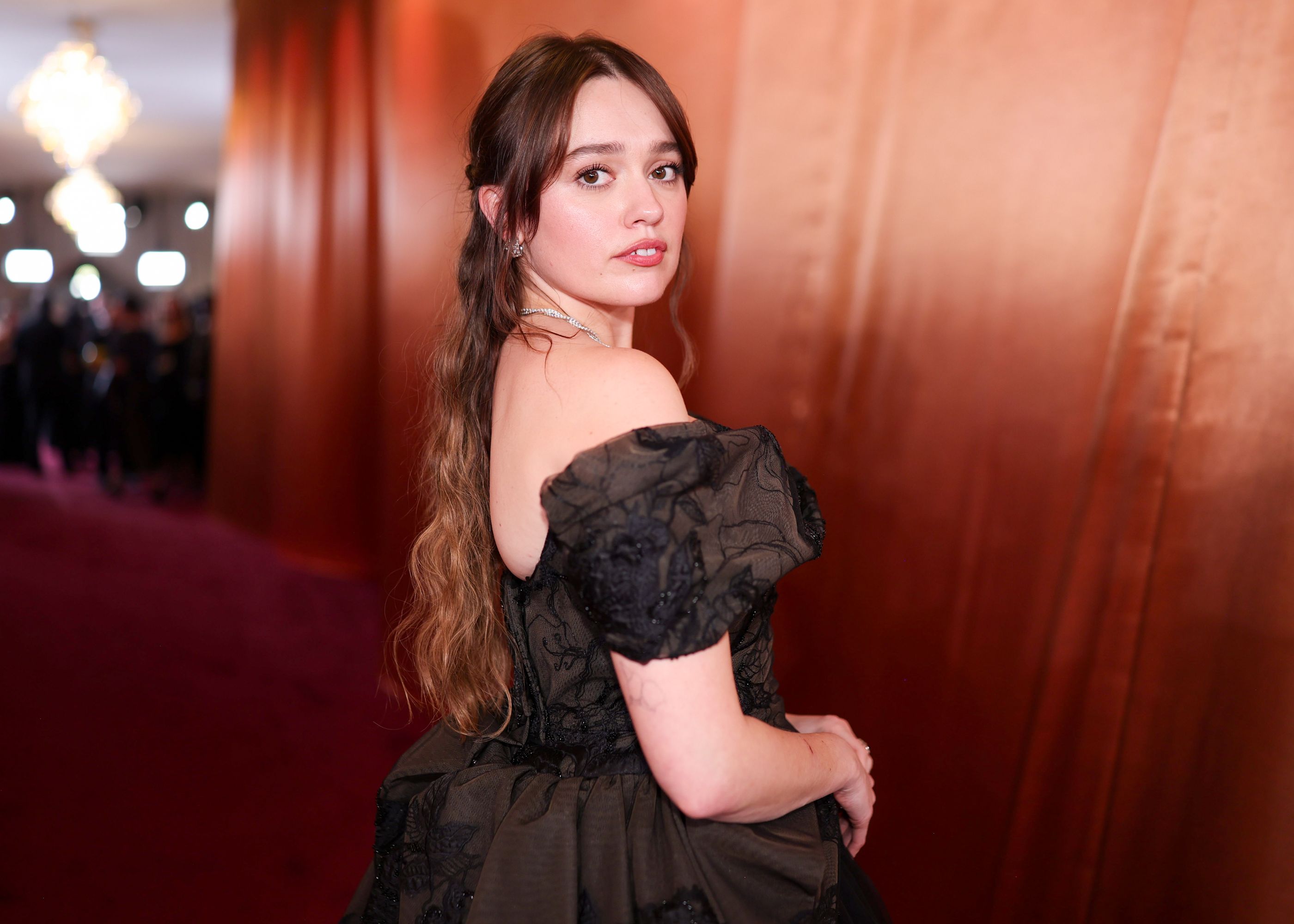 Aimee Lou Wood — Red Carpet · Golden Globes, hair by Gareth Bromell